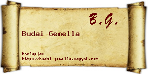 Budai Gemella névjegykártya